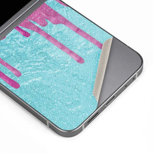 Paint Splatter Purple Galaxy Z Flip6 Skin